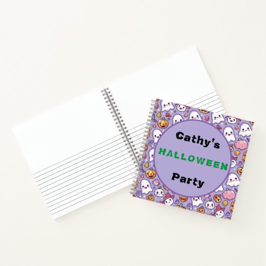 Custom Halloween-Party Ghosts & Pumpkins Notebook Notizblock (Innenseite)
