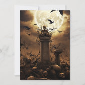 Custom Halloween-Party Gothic Skelett Friedhof Einladung (Vorderseite)
