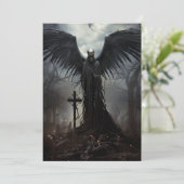 Custom Halloween-Party Gothic Skelett Friedhof Einladung (Stehend Vorderseite)