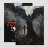 Custom Halloween-Party Gothic Skelett Friedhof Einladung (Vorne/Hinten)