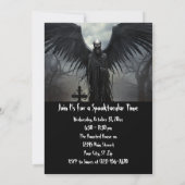 Custom Halloween-Party Gothic Skelett Friedhof Einladung (Rückseite)