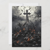 Custom Halloween-Party Gothic Skulls Friedhof Einladung (Vorderseite)
