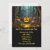 Custom Halloween-Party Kürbislaterne Pumpkin Einladung (Rückseite)