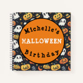 Custom Halloween-Party Pumpkin & Ghost Notebook Notizblock (Vorderseite)