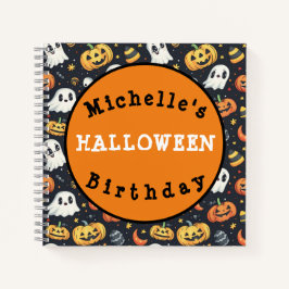 Custom Halloween-Party Pumpkin & Ghost Notebook Notizblock