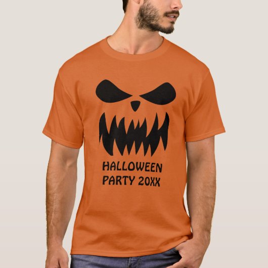 Custom Halloween-Party Pumpkin Year T - Shirt (Vorderseite)