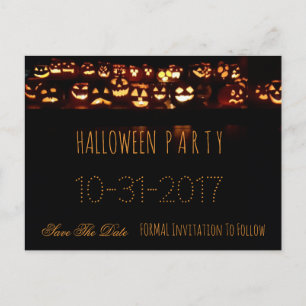 Custom Halloween-Party Save the Date Pumpkin Ankündigungspostkarte