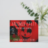 Custom Halloween-Party Save the Date Pumpkins Ankündigungspostkarte (Stehend Vorderseite)