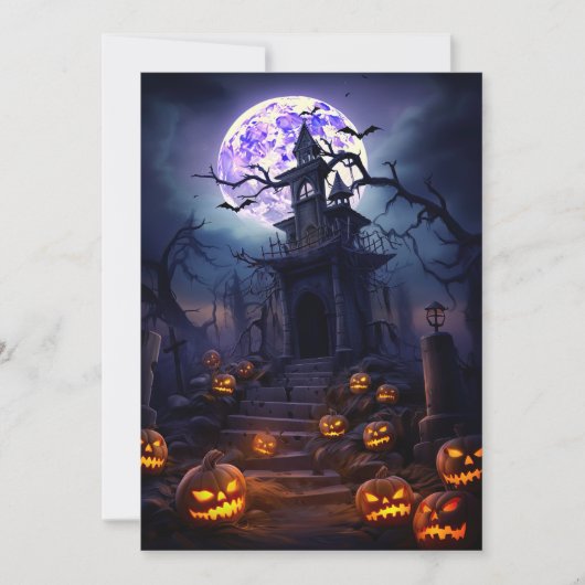 Custom Halloween-Party Spooky Spuk House Einladung (Vorderseite)