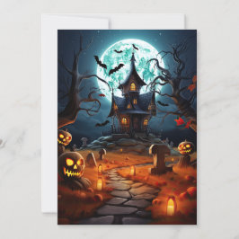 Custom Halloween-Party Spooky Spuk House Einladung