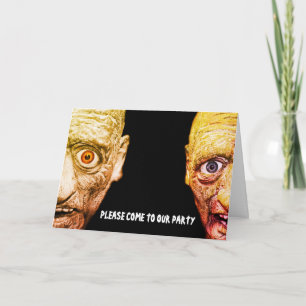 CUSTOM HALLOWEEN-PARTY ZWEI MONSTERS Einladung
