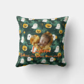 Custom Halloween Pillow mit Name und Foto Kissen (Rückseite)
