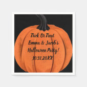 Custom Halloween Pumpkin Design Party Serviette (Vorderseite)