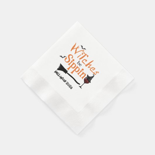 Custom Halloween Themed Cocktail Paper Napkin Serviette (Ecke)