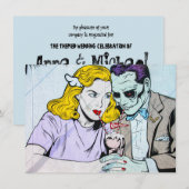 Custom Halloween Themed Wedding Invitation Einladung (Vorne/Hinten)