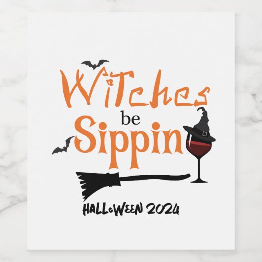 Custom Halloween Themed Wine Bottle Label Set Weinetikett (Einzelnes Label)