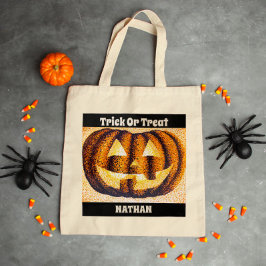 Custom Halloween Trick oder Treat Pumpkin Tote Bag Tragetasche