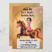 Custom Halloween Unicorn Birthday Party Invitation Einladung (Vorne/Hinten)