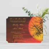 Custom Halloween Wedites Einladungen Night Ticket (Stehend Vorderseite)