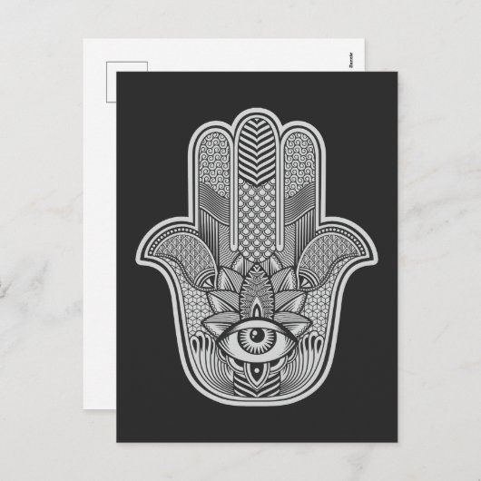 Custom Hamsa Feiertagspostkarte (Vorne/Hinten)