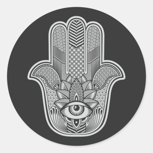 Custom Hamsa Runder Aufkleber (Vorderseite)
