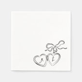 Custom Hand Drawing Wedding Napkins Klasse Serviette (Vorderseite)