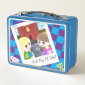 Custom Hand Drawn Back To School Designed Lunchbox (Rückseite)