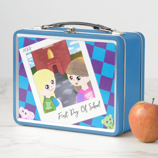 Custom Hand Drawn Back To School Designed Lunchbox (Beispiel)