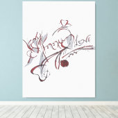 custom hand-drawn calligraphy art leinwanddruck (Insitu (Holzboden))