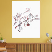  custom hand-drawn calligraphy art leinwanddruck (Insitu (Wohnzimmer))