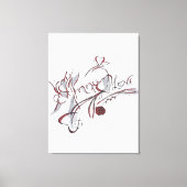 custom hand-drawn calligraphy art leinwanddruck (Vorderseite)