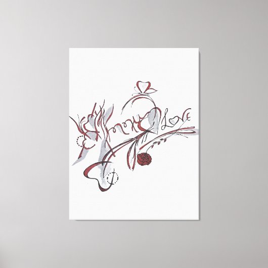  custom hand-drawn calligraphy art leinwanddruck (Vorderseite)