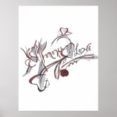 custom hand-drawn calligraphy art poster (Vorne)