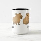 Custom Hand Drawn Cute Capybara Coffee Tasse (Zentrum)