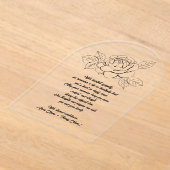 Custom Hand Drawn Flower Sympathy Acrylic Card Acryleinladungen (Ablage )