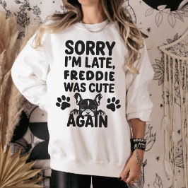 Custom Hand Drawn Funny French Bulldog Mama Sweatshirt