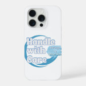 Custom “Handle With Care” Name iPhone Hülle (Rückseite)