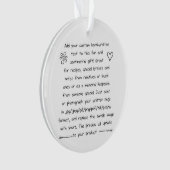 Custom Handwriting Ornament (Vorderseite)