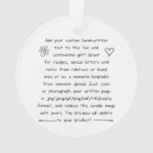 Custom Handwriting Ornament (Rückseite)