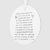Custom Handwriting Ornament (Vorderseite)