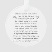 Custom Handwriting Ornament (Vorderseite)