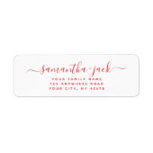 Custom Handwritten Stylish Elegant Return Address (Vorne)