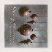 Custom Hanging Christmas Baubles Kupfer Grau - Puzzle (Horizontal)
