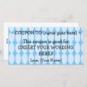CUSTOM HANUKKAH GIFT COUPON FEIERTAGSKARTE (Vorne/Hinten)