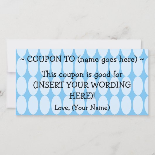 CUSTOM HANUKKAH GIFT COUPON FEIERTAGSKARTE (Vorderseite)