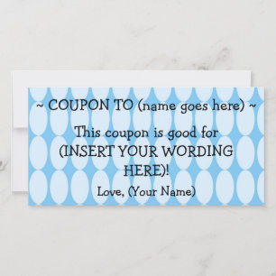 CUSTOM HANUKKAH GIFT COUPON FEIERTAGSKARTE