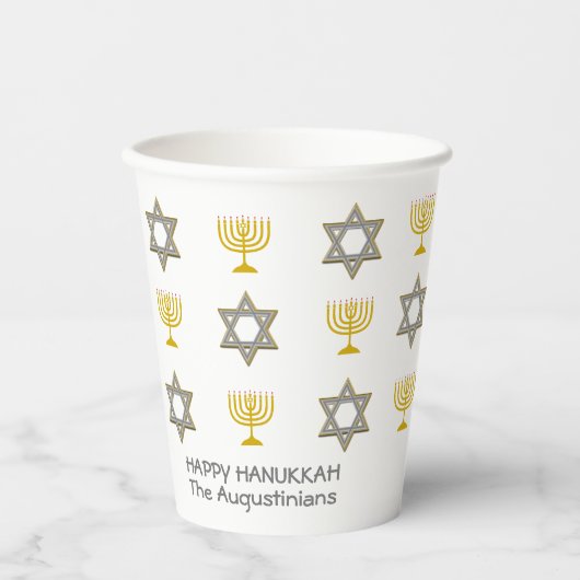 Custom Hanukkah Pappbecher (Vorderseite)