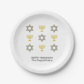 Custom Hanukkah Pappteller (Vorderseite)