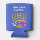 Custom HANUKKAH SAMEACH Dosenkühler (Rückseite)