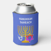 Custom HANUKKAH SAMEACH Dosenkühler (Kanne Rückseite)